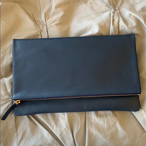 Everlane Handbags - Everlane Navy Clutch NEW